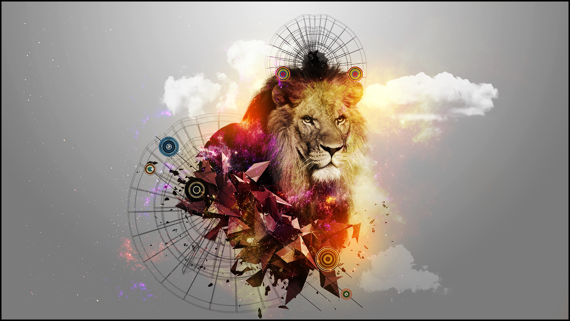 Abstract Lion - 1920 x 1080 Wallpaper