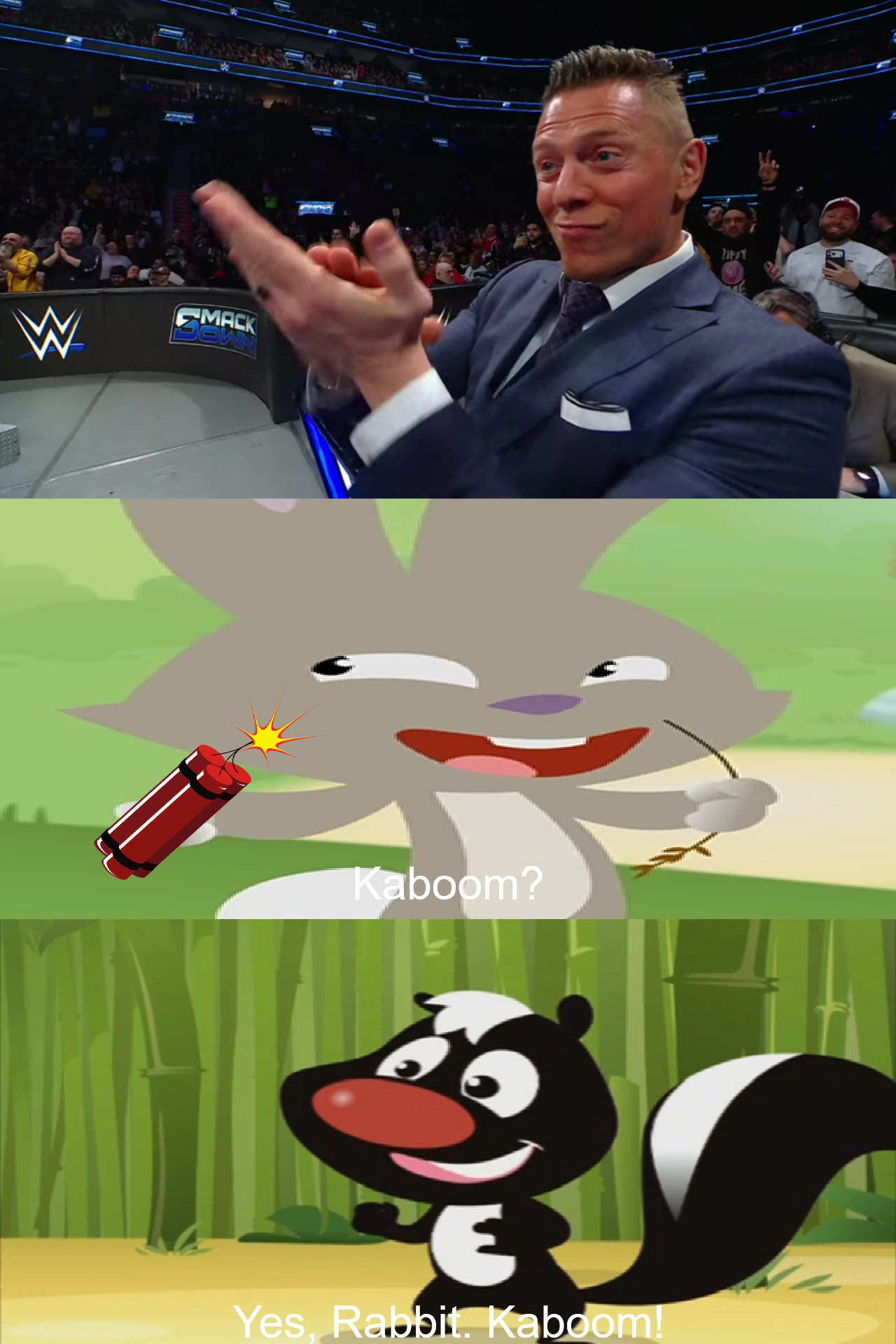 Monkey Skunk Rabbit Skunk Tells Rabbit to Blow Up The Miz by Guisep58 on DeviantArt