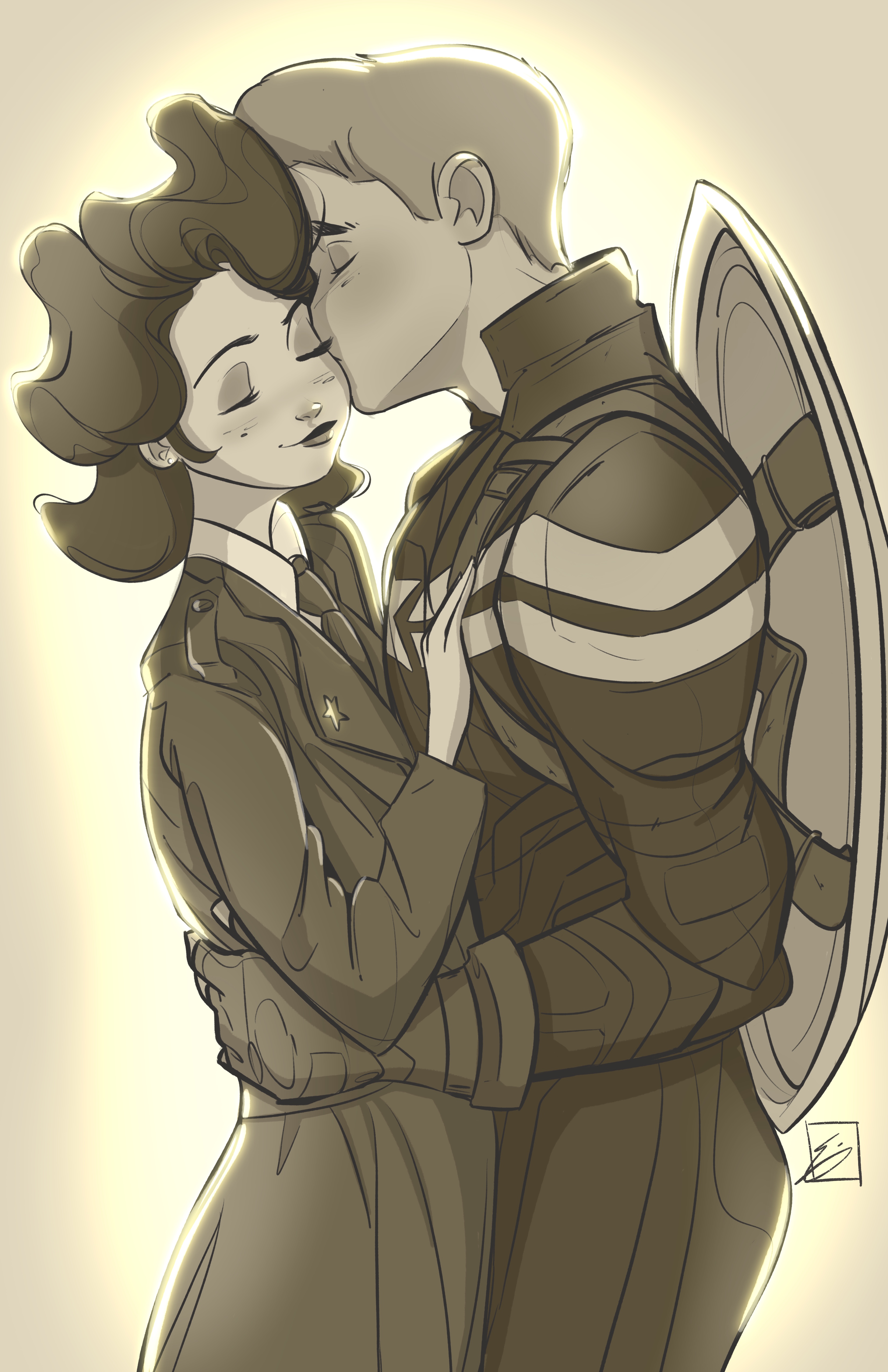 Cap and Peggy by NoahEisenman on DeviantArt
