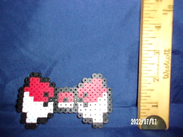 Pokeball Bow Perler Bead Pattern, Bead Sprites