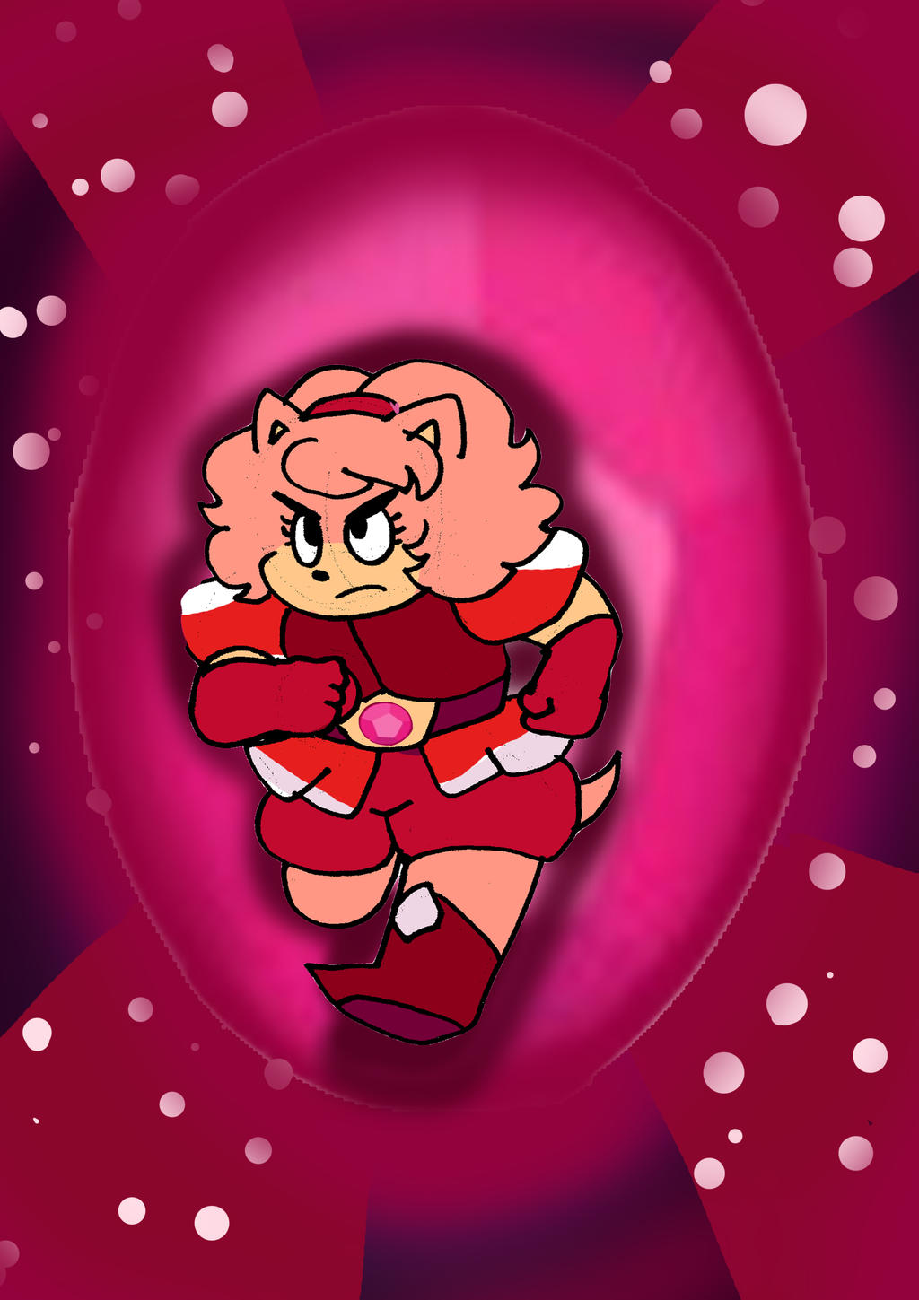 RED Amy rose by klaudiapasqui on DeviantArt