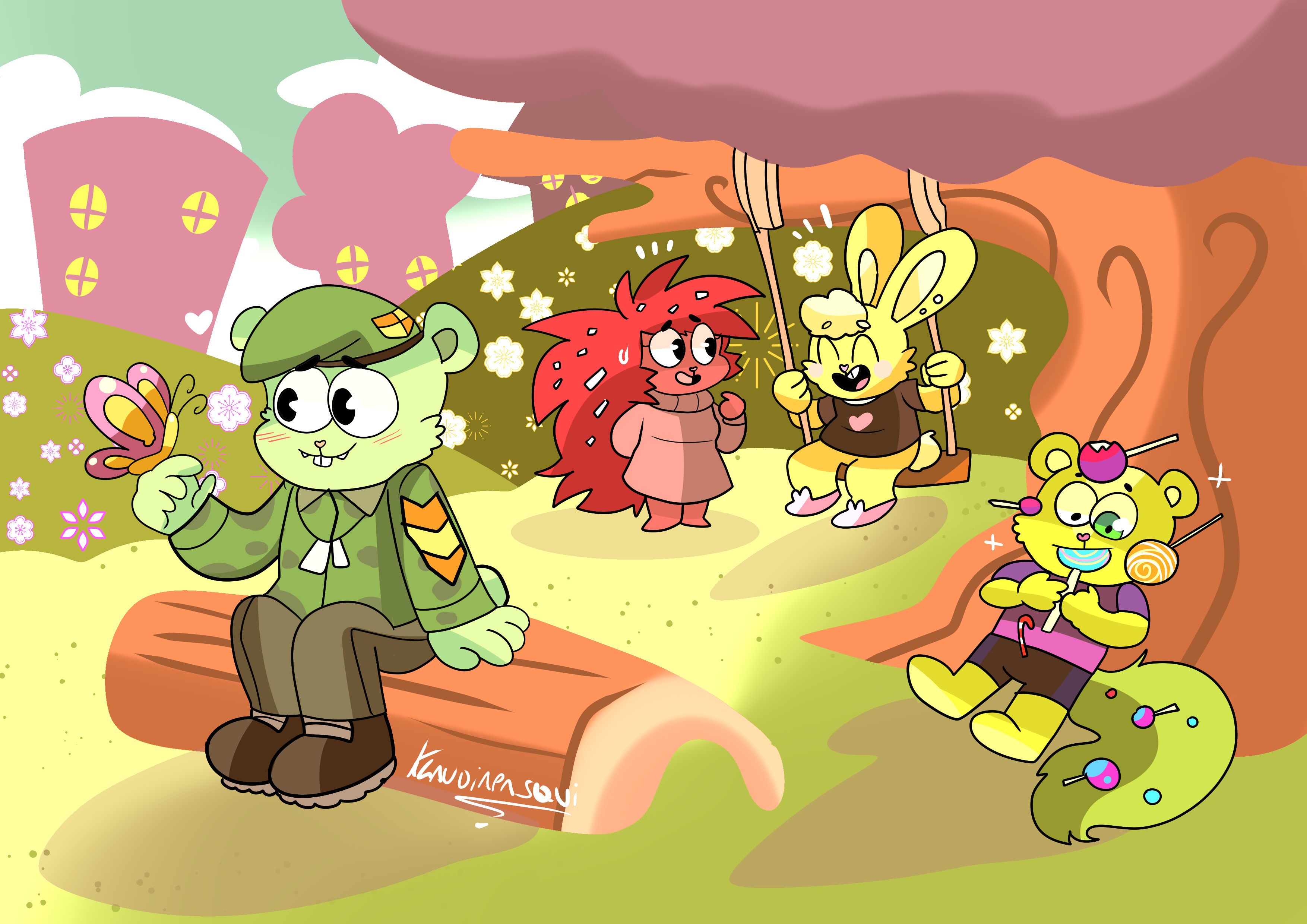 Happy tree friends redraw by klaudiapasqui on DeviantArt