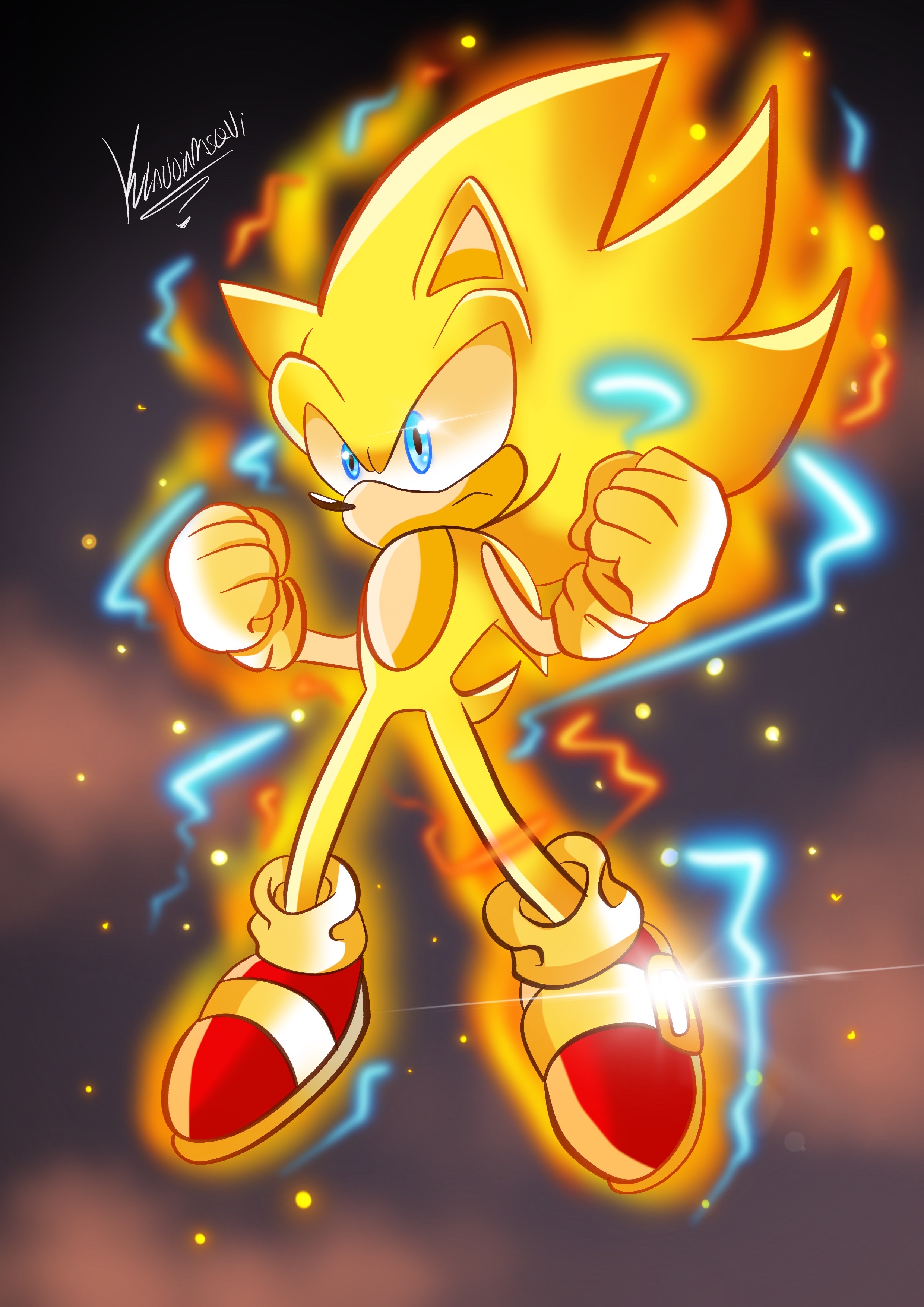 Super sonic new power by klaudiapasqui on DeviantArt