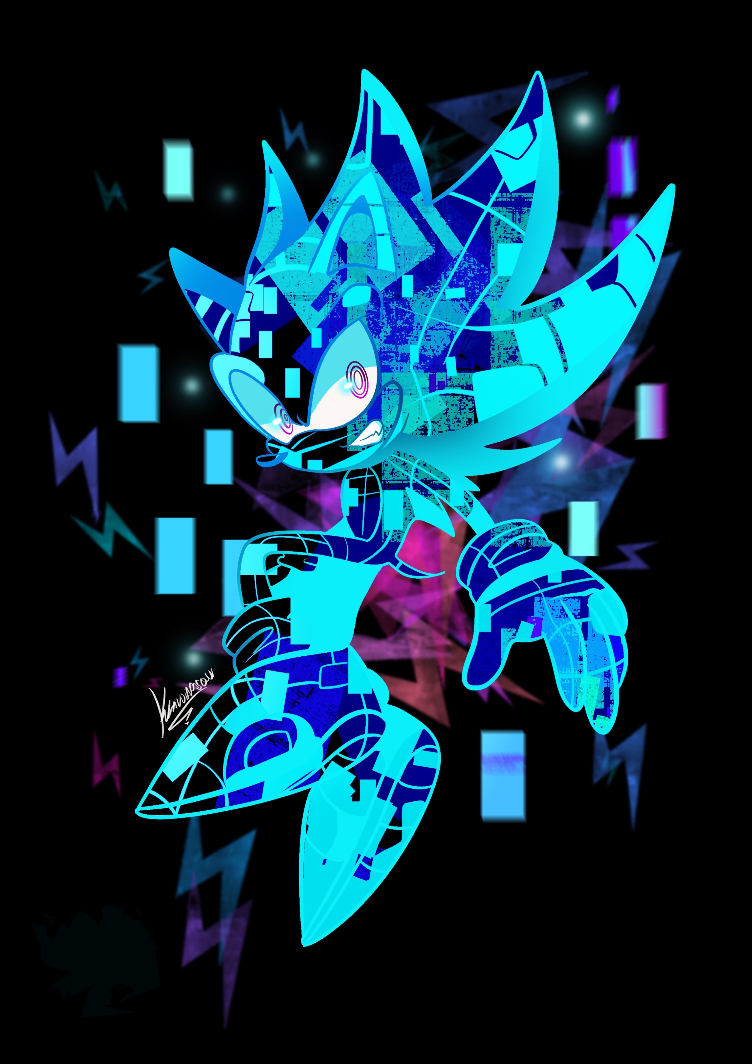 Cyber Sonic By Klaudiapasqui On DeviantArt cyber-sonic-by-klaudiapasqui-on-deviantart