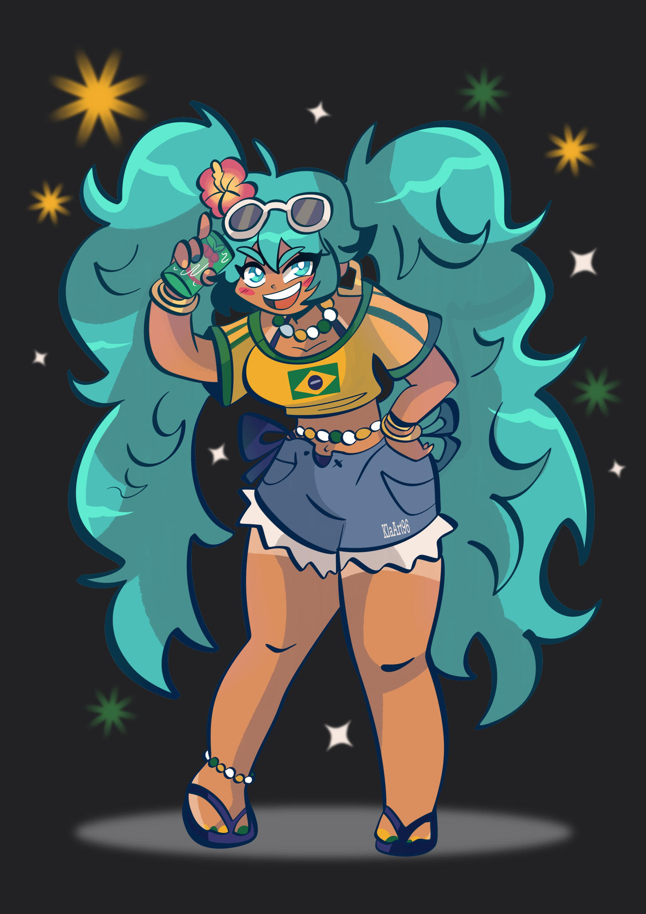 Brazilian Miku by klaudiapasqui on DeviantArt