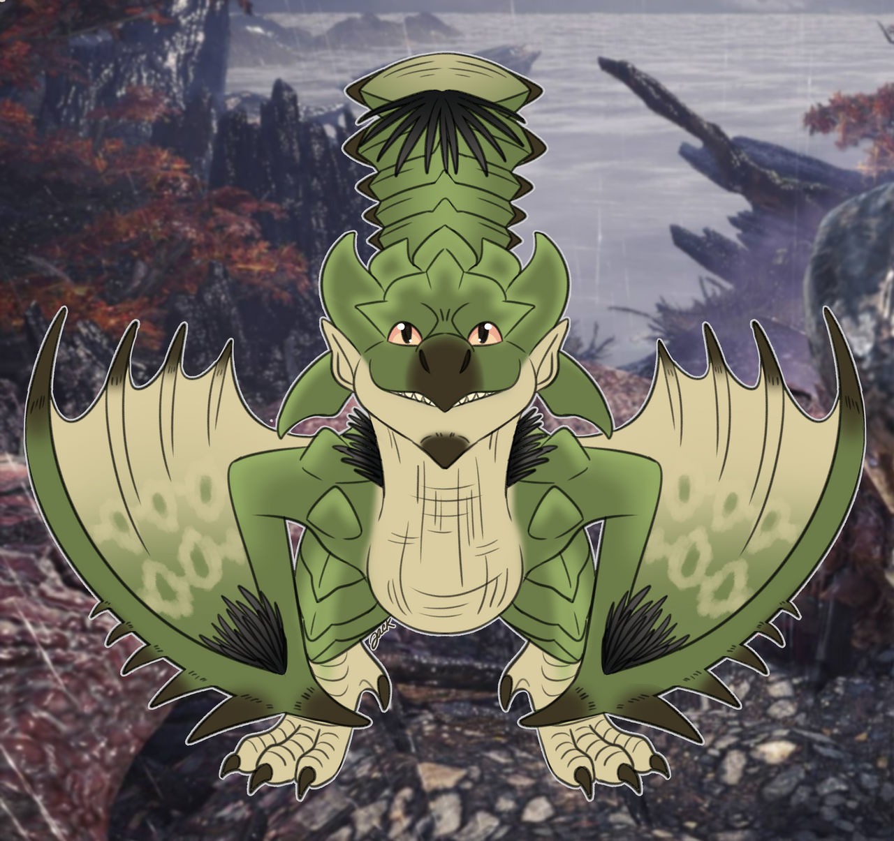 Baby Rathian by satme97 on DeviantArt