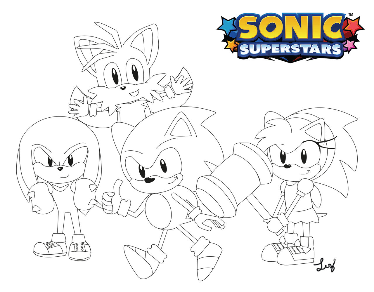 Sonic Superstars coloring page by LuzFredericksonfirst on DeviantArt