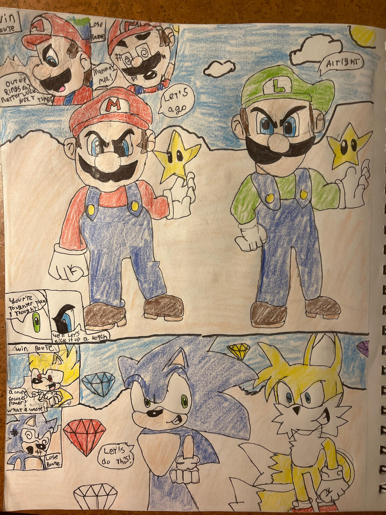 (Request) Mario And Luigi V Sonic and Tails by AverageGamer2 on DeviantArt