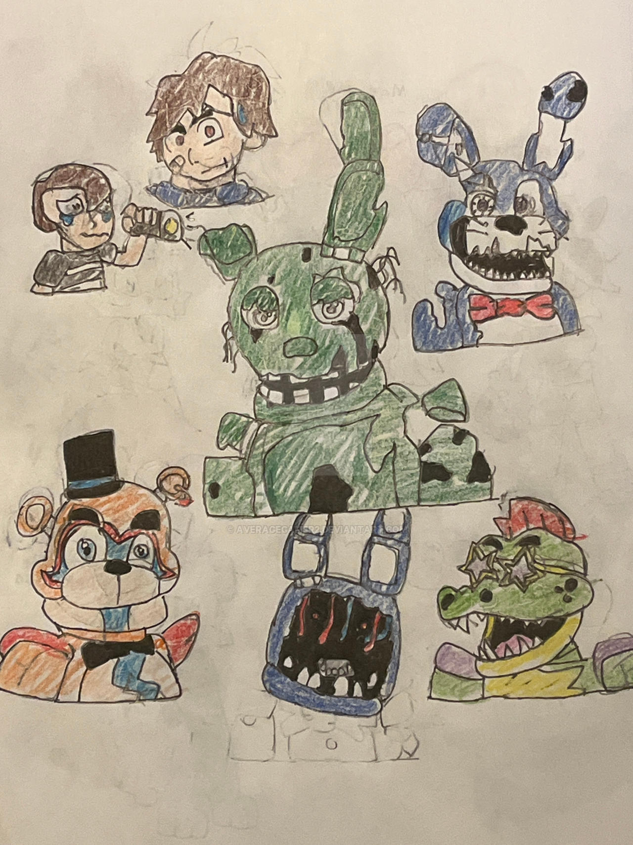 FNAF Sketches By AverageGamer2 On DeviantArt fnaf-sketches-by-averagegamer2-on-deviantart