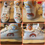 Free form drawn BB-8 sneakers