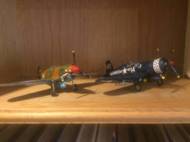 P-40 and F4U