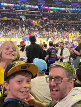 Matt and Boys at Lakers
