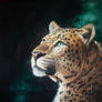 Chinese Panther oil painting