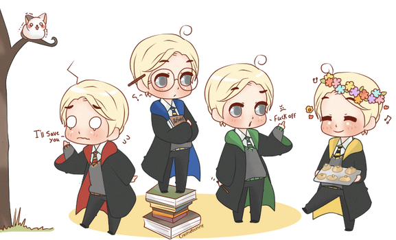 Chibi Draco - House Spirit! by Cremebunny