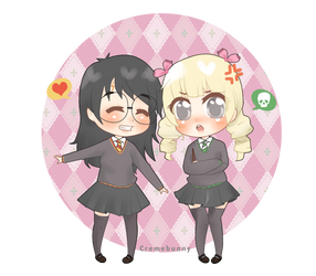 Chibi Genderbend!Drarry by Cremebunny
