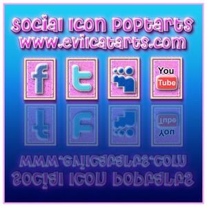 Social Icon Poptarts