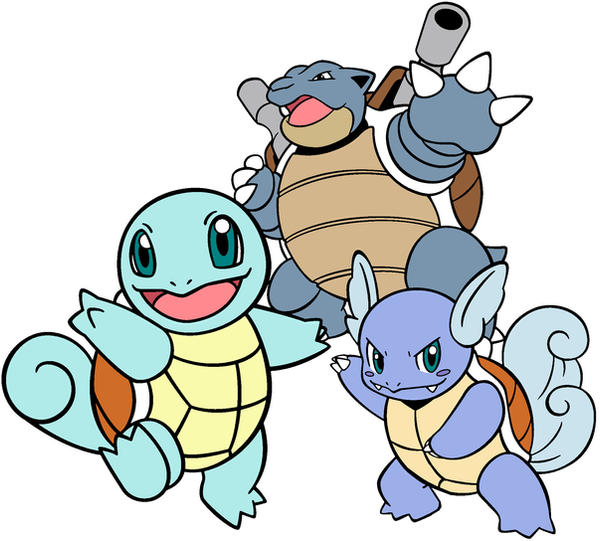 Squirtle Wartortle Blastoise