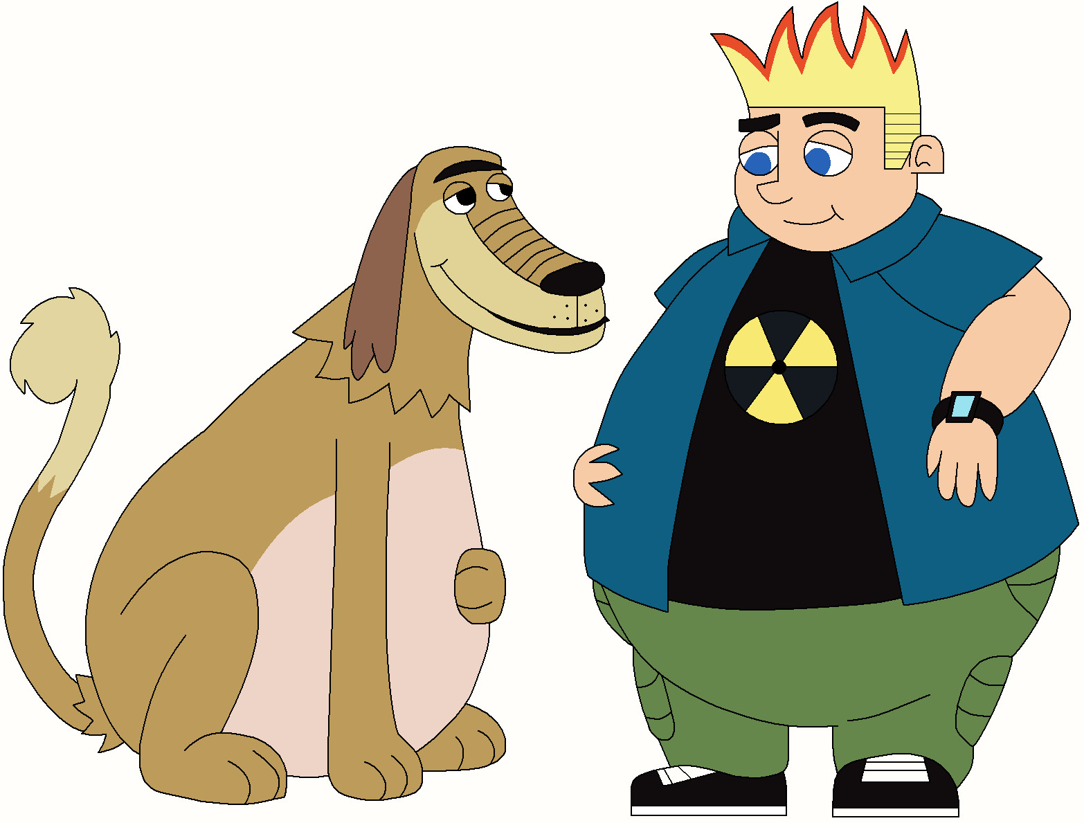 Fat Johnny Test Rapper Johnny and Dukey are feel so chubbies by MCsaurus on DeviantArt