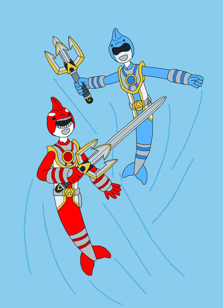 Red and Blue Rangers Mermaid Mode by MCsaurus on DeviantArt