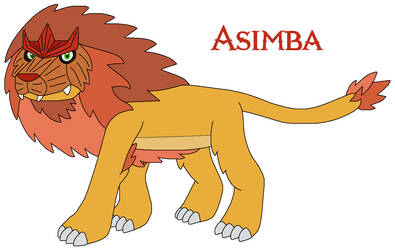 Asimba the Great Lion Pokemon by MCsaurus
