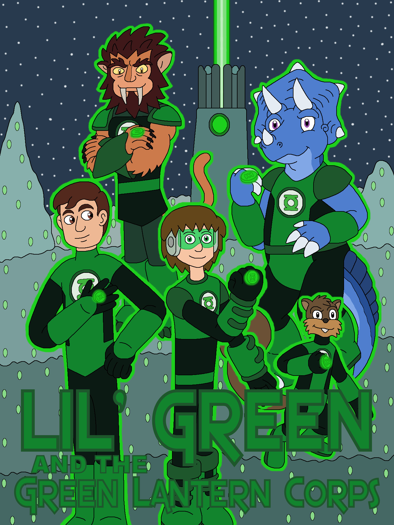 Lil' Green and the Green Lantern Corps