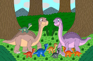 Littlefoot show Ali to the Tinysauruses