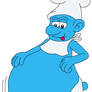 Greedy Smurf is feeling so chubby