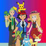 Ash and his friends in Pokemon X and Y