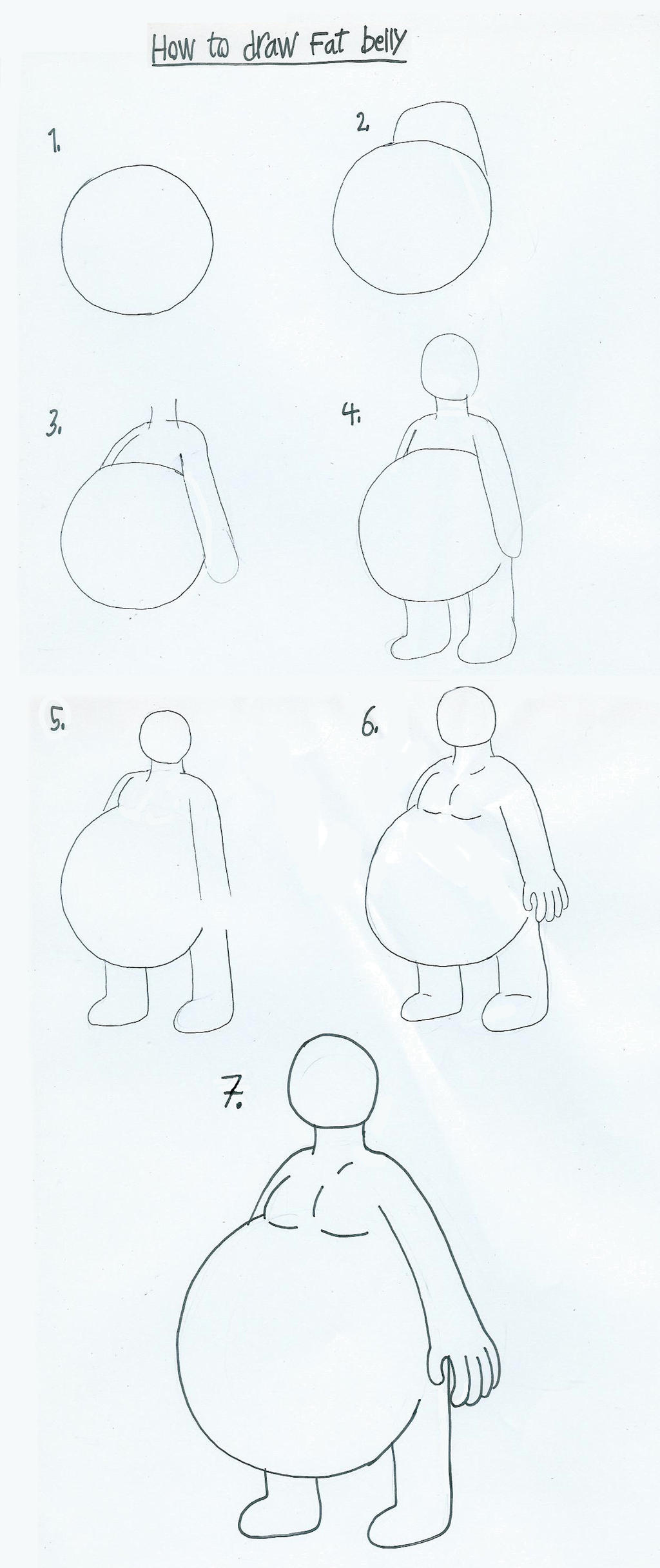 How to draw fat belly