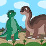 Godzilla and Brontosaur