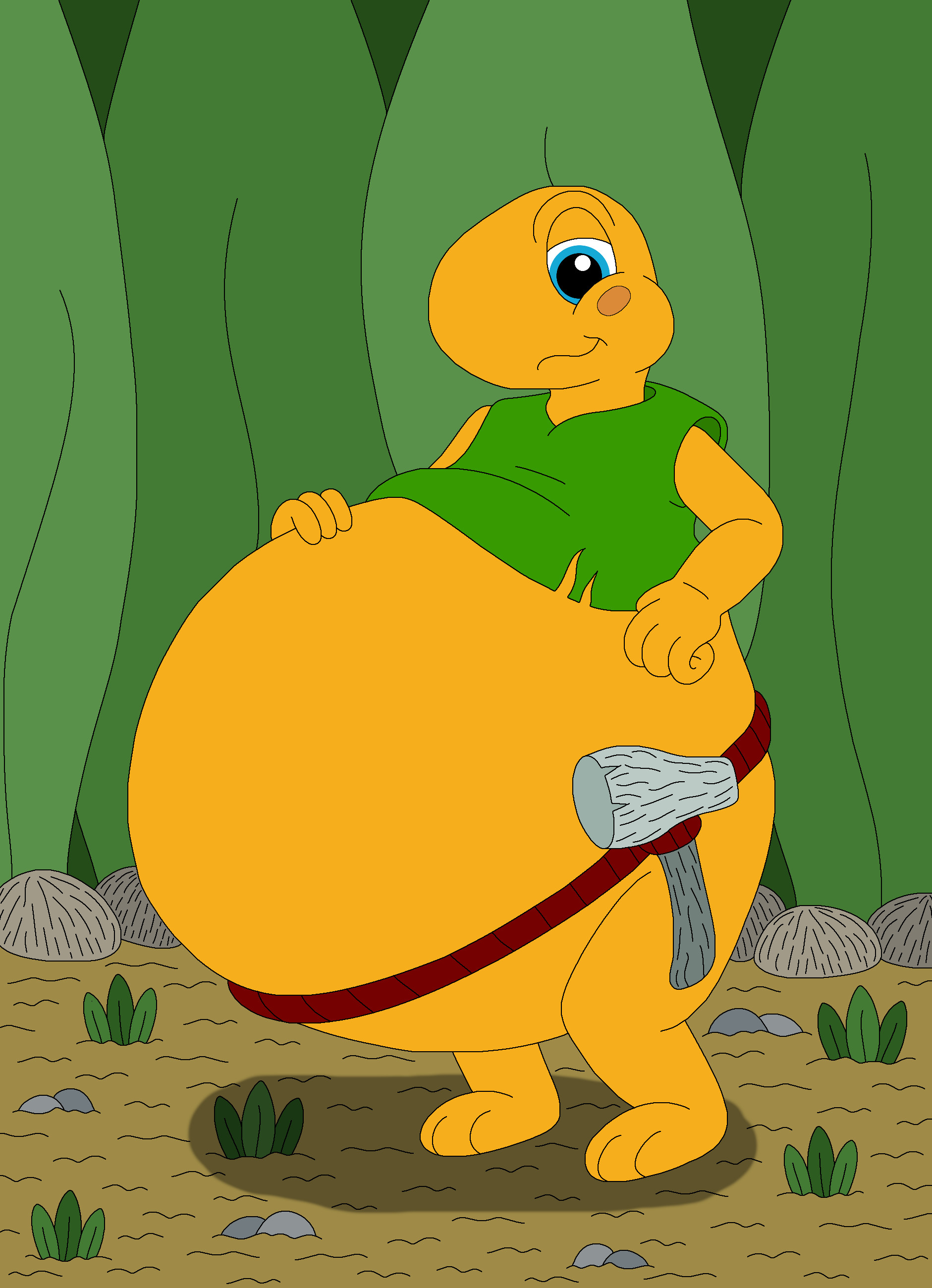 Puff Ball's big belly by MCsaurus on DeviantArt