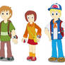 Four kids the Pokemon Trainers