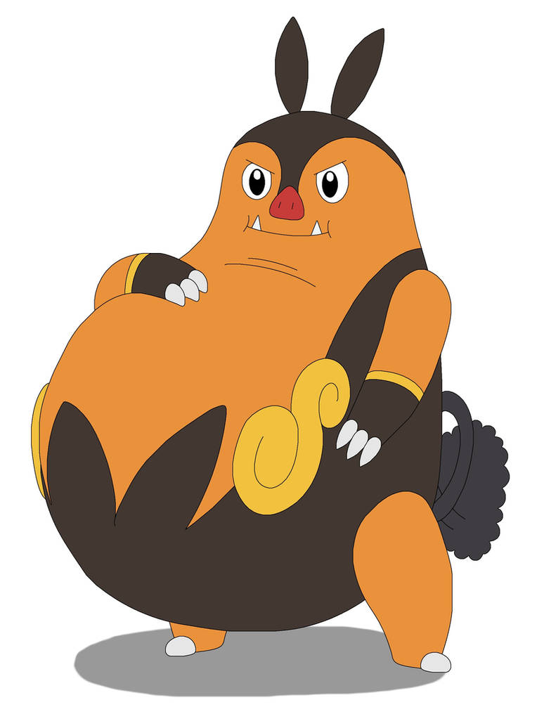 Pignite with big belly by MCsaurus on DeviantArt