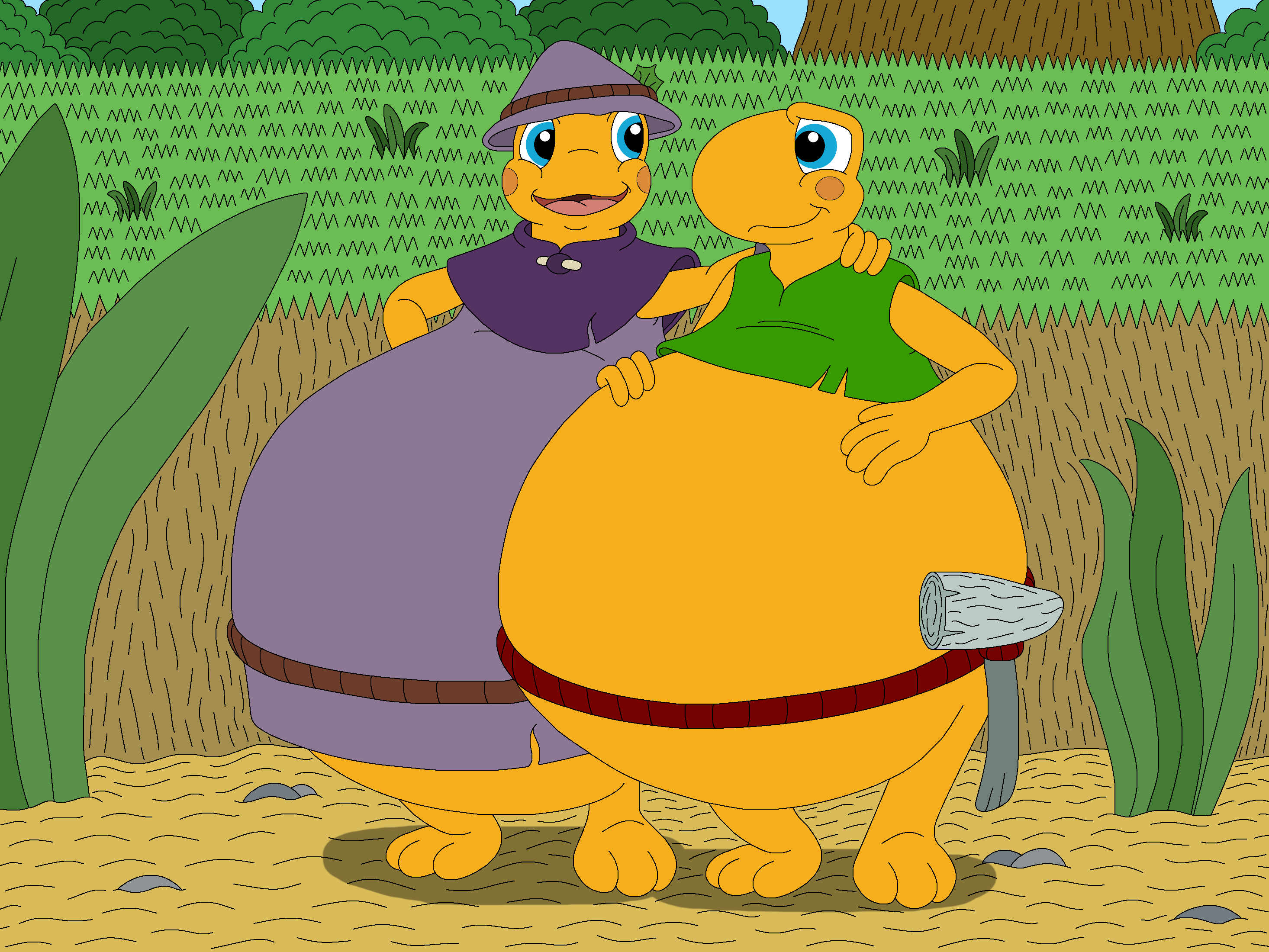 Bigger bellies of Puff Ball and Bulba Top by MCsaurus on DeviantArt