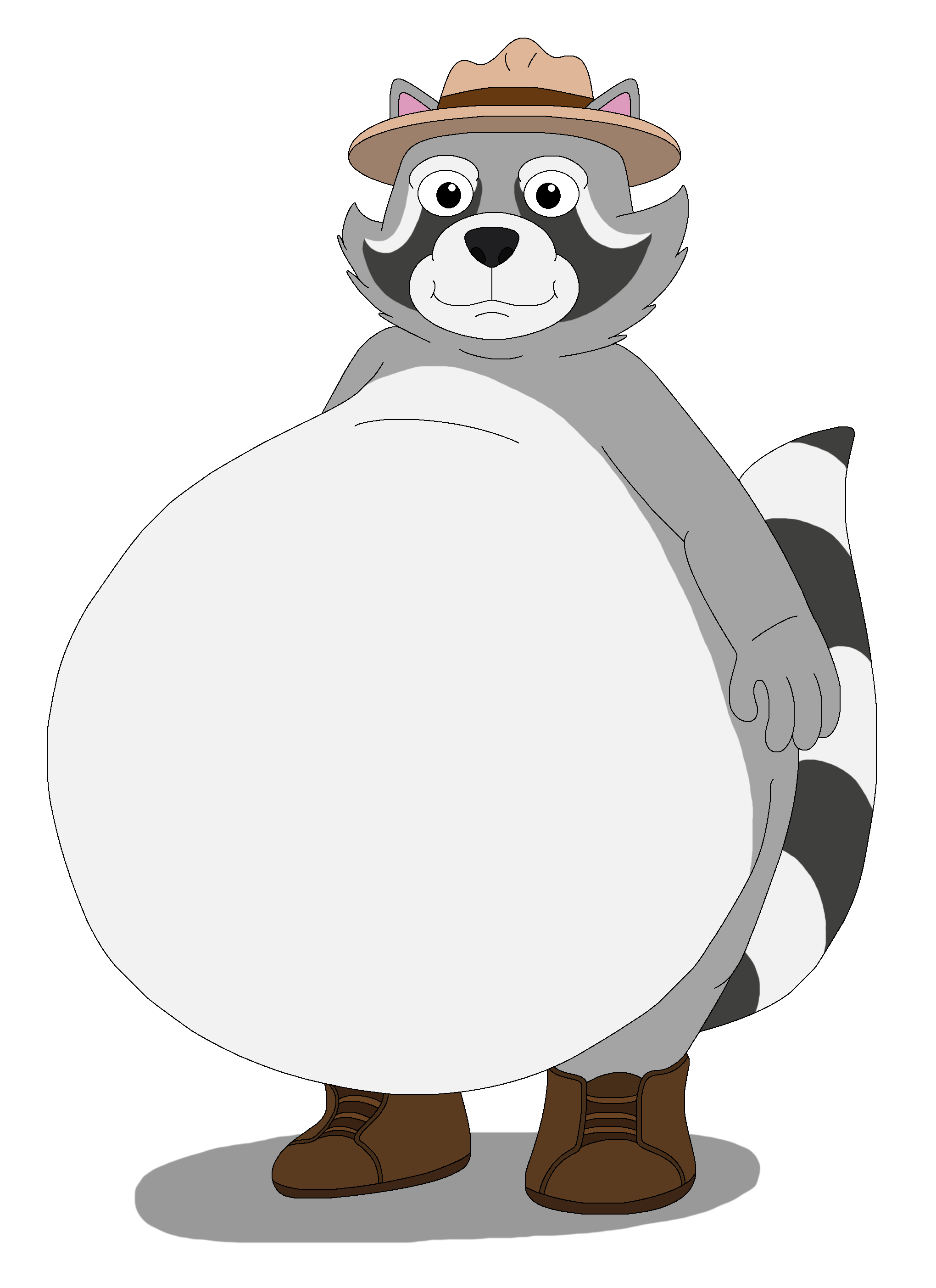Roscoe the fat raccoon by MCsaurus on DeviantArt