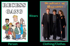 Recess Gang wears clothes as Students of Hogwarts
