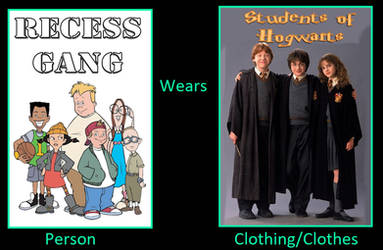 Recess Gang wears clothes as Students of Hogwarts by MCsaurus