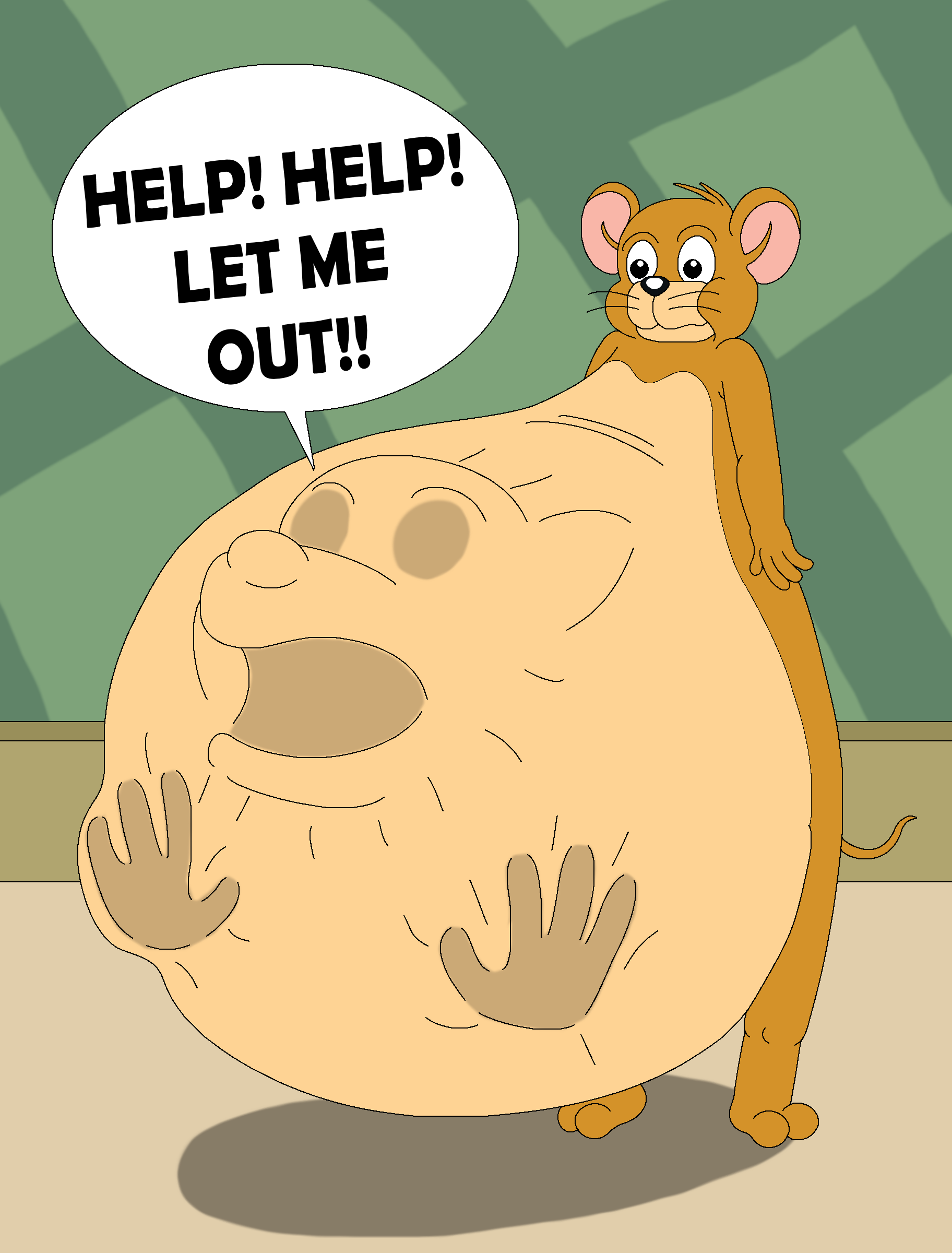 Impolite Play with tower Tom gets inside Jerry's stomach by MCsaurus on DeviantArt