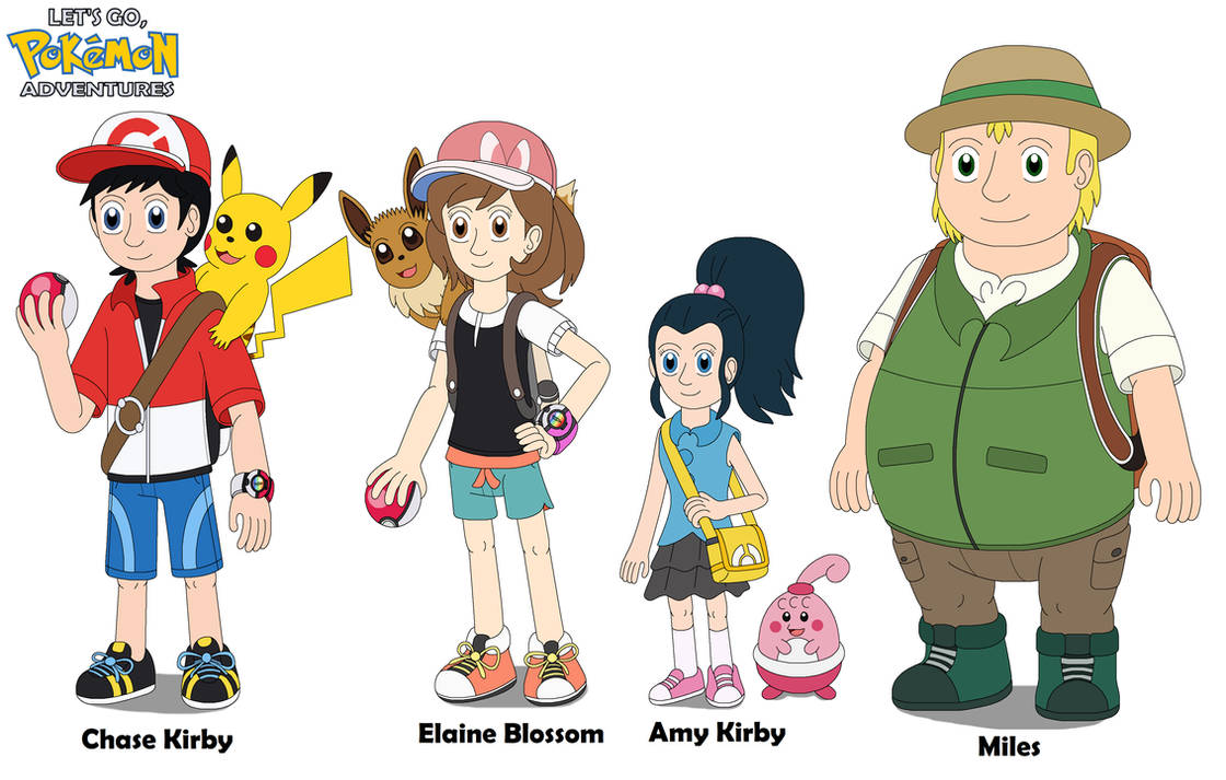 Let's Go, Pokemon - Main Characters by MCsaurus on DeviantArt