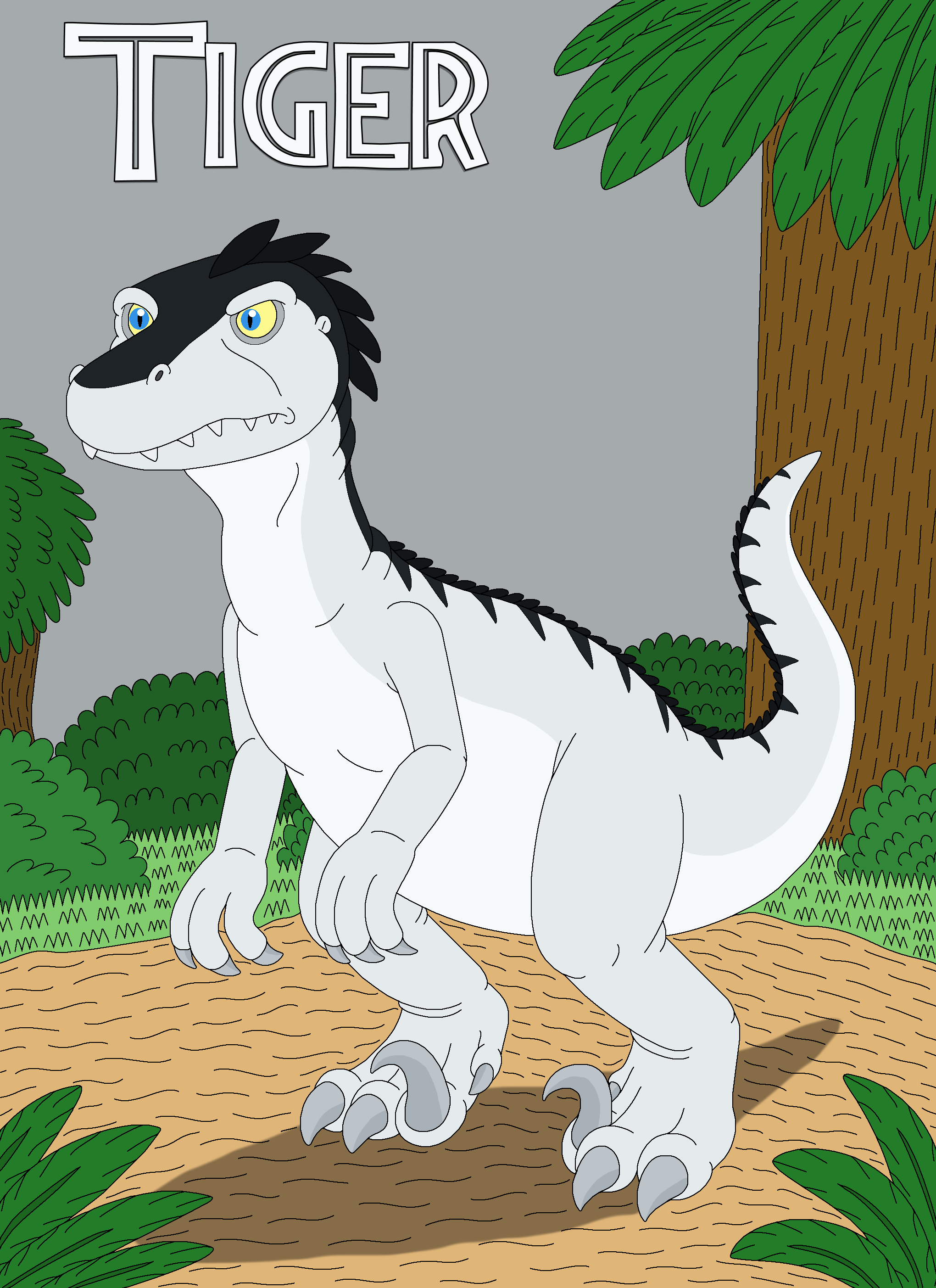 Tiger the white Velociraptor by MCsaurus on DeviantArt