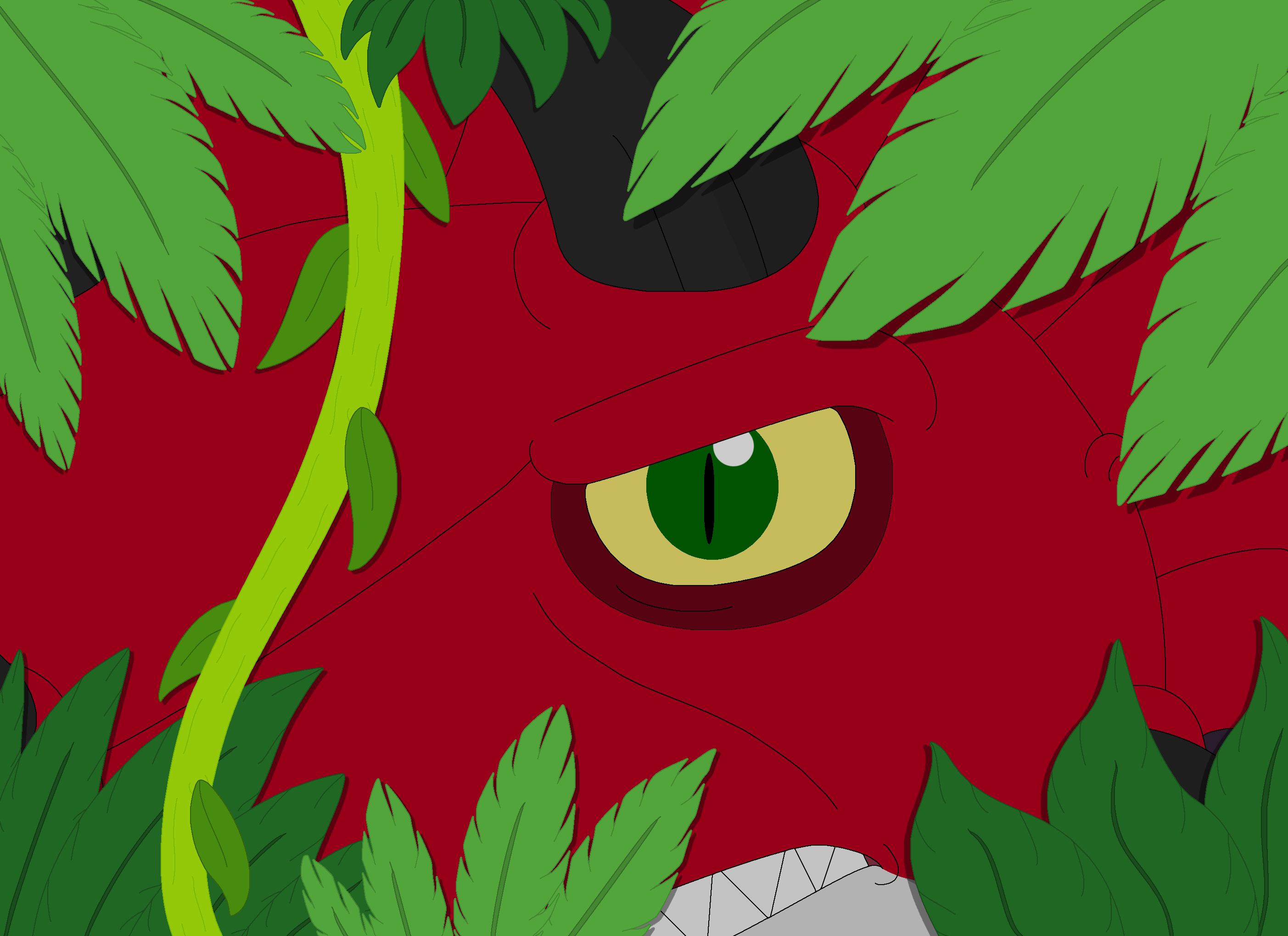 A dangerous hybrid dinosaur in the jungle by MCsaurus on DeviantArt