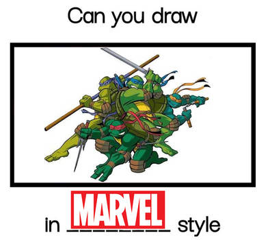 Can you draw TMNT in MARVEL style?