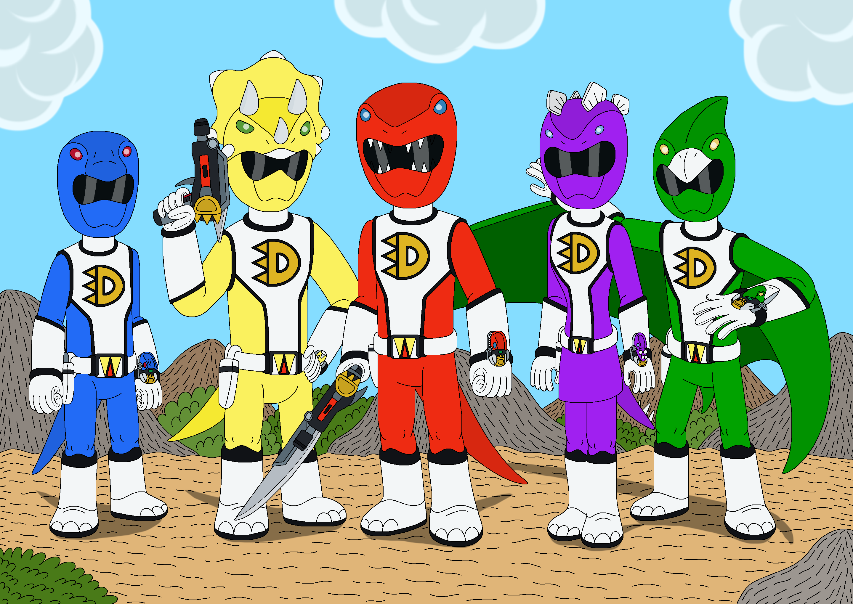 Power Rangers Dinosaur Troop by MCsaurus on DeviantArt
