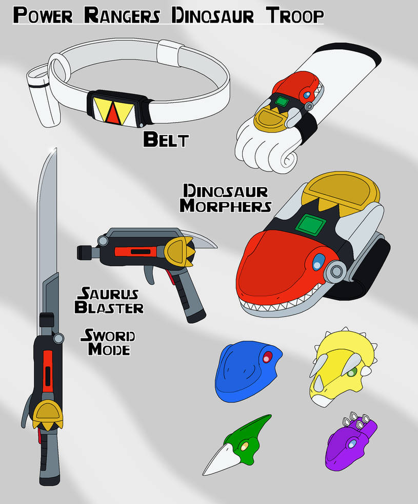 Power Rangers Dinosaur Troop - Morphers and Weapon by MCsaurus on ...