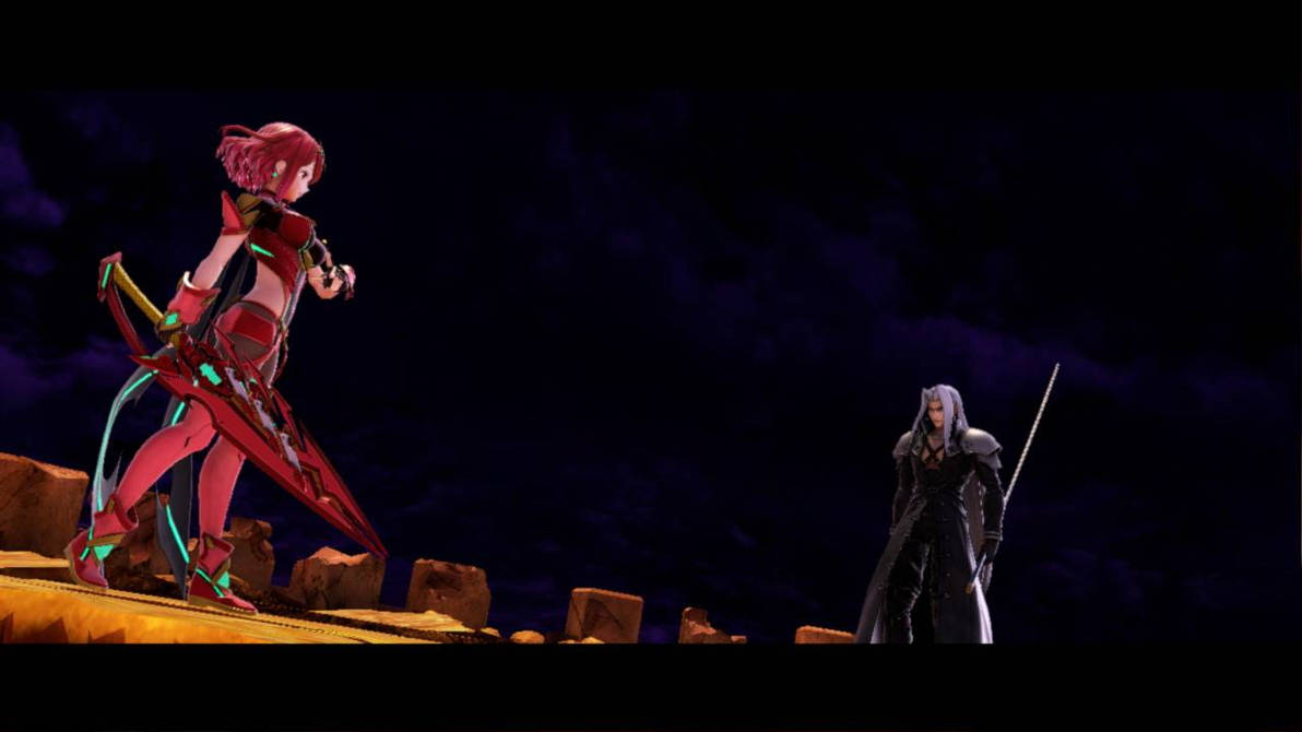 Pyra vs Sephiroth by dannyvasquez on DeviantArt