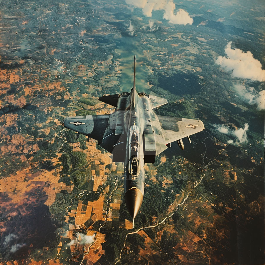 A F-4 Phantom flying over Vietnam by Vavtrudnir on DeviantArt