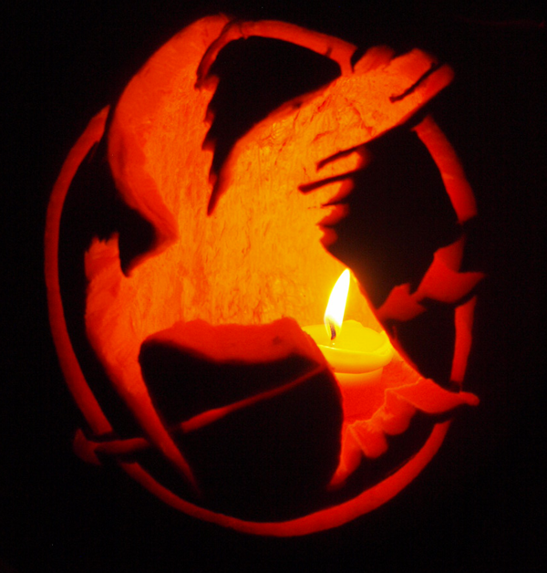 mockingjay pumpkin stencil