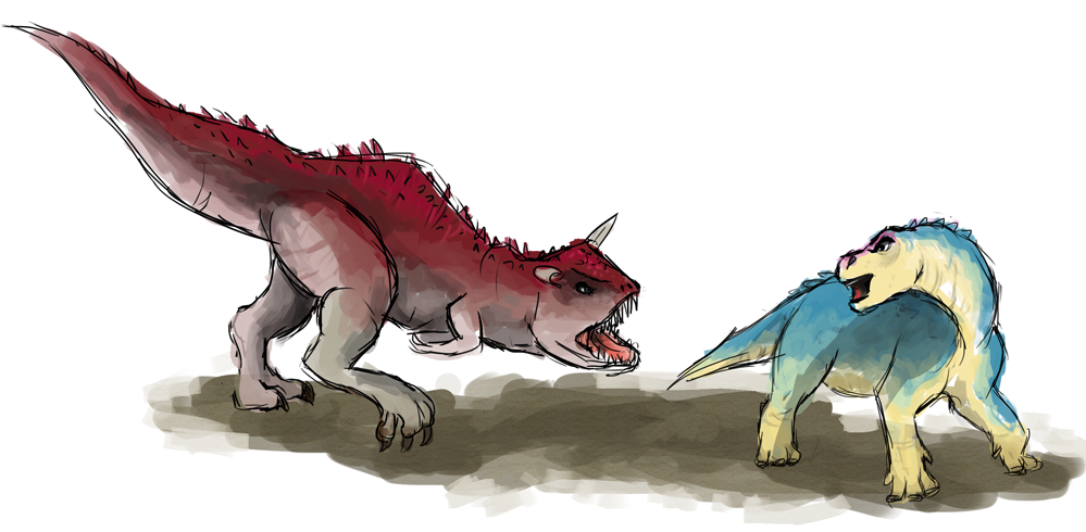 carnotaur v  iguanodon