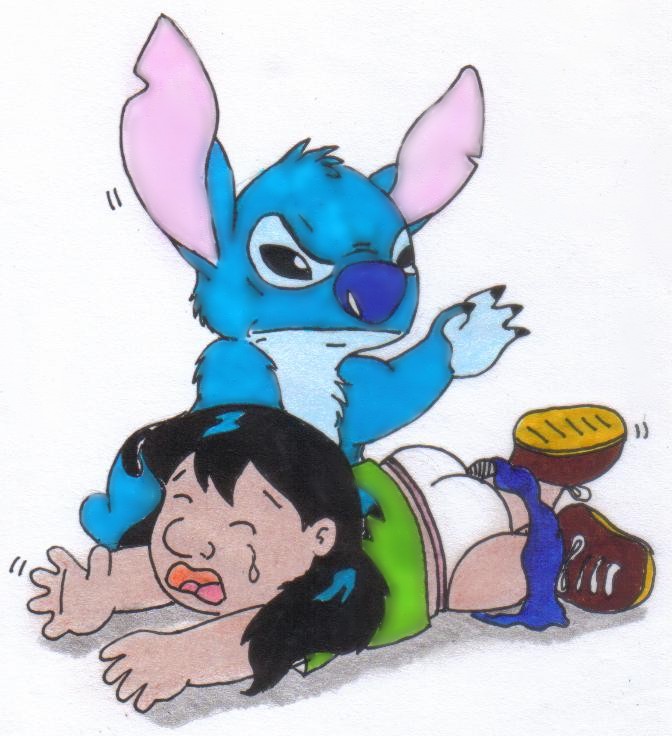 Stitch Spanking Lilo.