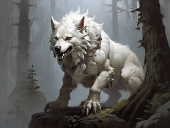 White Dire Wolf Ai Fantasy Art (6)